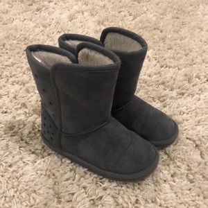 Toddler Girls Old Navy Boots - Grey, Size 10